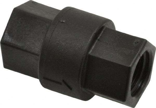 Specialty Mfr - 3/8" Polypropylene Check Valve - Inline, FNPT x FNPT, 125 WOG - Makers Industrial Supply