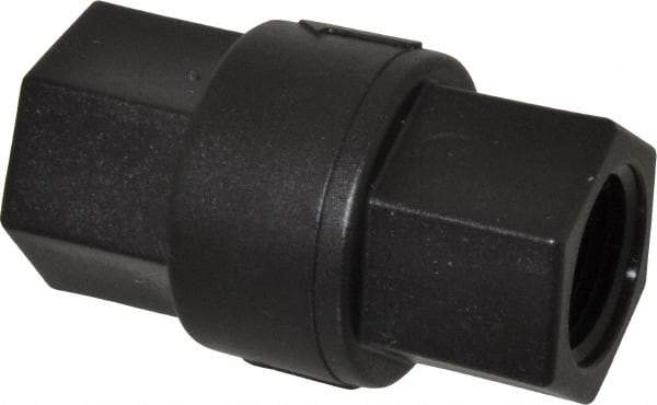 Specialty Mfr - 1/2" Polypropylene Check Valve - Inline, FNPT x FNPT, 125 WOG - Makers Industrial Supply