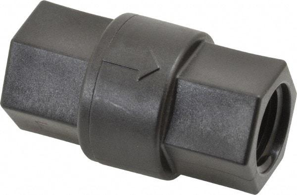 Specialty Mfr - 1/2" Polypropylene Check Valve - Inline, FNPT x FNPT, 125 WOG - Makers Industrial Supply