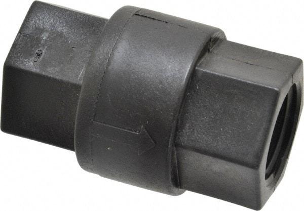 Specialty Mfr - 3/4" Polypropylene Check Valve - Inline, FNPT x FNPT, 125 WOG - Makers Industrial Supply