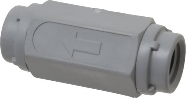 Specialty Mfr - 1/4" PVC Check Valve - Inline, FNPT x FNPT, 125 WOG - Makers Industrial Supply