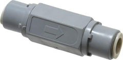 Specialty Mfr - 3/8" PVC Check Valve - Inline, Push To Connect x Push To Connect, 125 WOG - Makers Industrial Supply