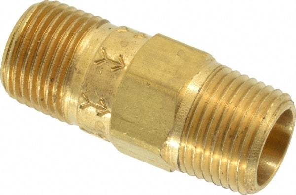 Specialty Mfr - 3/8" Brass Check Valve - Inline, MNPT x MNPT, 500 WOG - Makers Industrial Supply