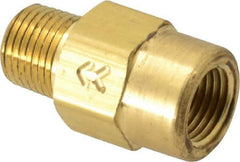 Specialty Mfr - 1/8" Brass Check Valve - Inline, FNPT x MNPT, 500 WOG - Makers Industrial Supply