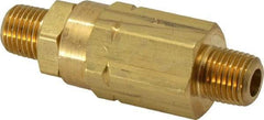 Specialty Mfr - 1/4" Brass Check Valve - Inline, MNPT x MNPT, 3,000 WOG - Makers Industrial Supply