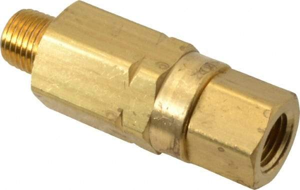 Specialty Mfr - 1/4" Brass Check Valve - Inline, MNPT x FNPT, 3,000 WOG - Makers Industrial Supply