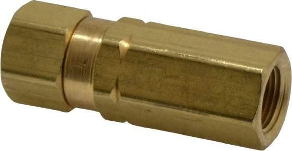 Specialty Mfr - 3/8" Brass Check Valve - Inline, FNPT x FNPT, 3,000 WOG - Makers Industrial Supply