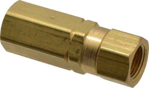 Specialty Mfr - 3/8" Brass Check Valve - Inline, FNPT x FNPT, 3,000 WOG - Makers Industrial Supply