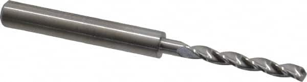 M.A. Ford - 3.4mm 150° Solid Carbide Jobber Drill - Bright Finish, Right Hand Cut, Parabolic Flute, Straight Shank, 66mm OAL, Standard Point - Makers Industrial Supply