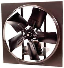 Fantech - 30" Blade, Belt Drive, 1 hp, 10,565 CFM, Drip-proof Exhaust Fan - 34" Opening Height x 34" Opening Width, 16" Deep, 6" Projection, 115/230 Volt, 1 Speed, Single Phase - Makers Industrial Supply