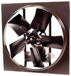 Fantech - 24" Blade, Belt Drive, 3/4 hp, 7,445 CFM, Totally Enclosed Exhaust Fan - 28" Opening Height x 28" Opening Width, 16" Deep, 5" Projection, 208 to 220/440 Volt, 1 Speed, Three Phase - Makers Industrial Supply