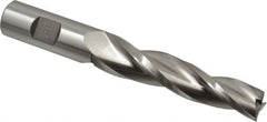 Made in USA - 1.5° Taper Angle per Side, 5/8" Small End Diam, 3-1/4" LOC, High Speed Steel 3 Flute Tapered Square End Mill - 5-1/2" OAL, 3/4" Shank Diam, Spiral Flute - Makers Industrial Supply