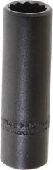 Proto - 7/16", 3/8" Drive, Deep Hand Socket - 12 Points, 2-1/8" OAL, Alloy Steel, Black Finish - Makers Industrial Supply