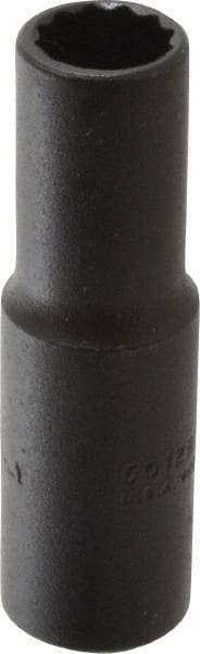 Proto - 3/8", 3/8" Drive, Deep Hand Socket - 12 Points, 2-1/8" OAL, Alloy Steel, Black Finish - Makers Industrial Supply