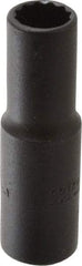 Proto - 3/8", 3/8" Drive, Deep Hand Socket - 12 Points, 2-1/8" OAL, Alloy Steel, Black Finish - Makers Industrial Supply