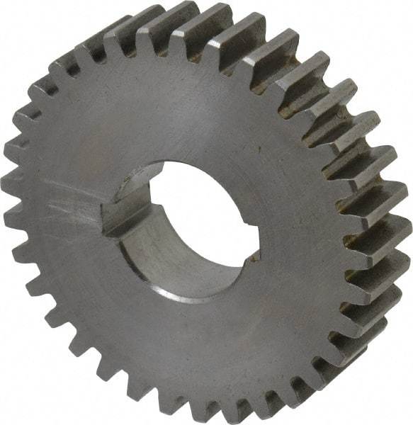 Browning - 16 Pitch, 2-1/16" Pitch Diam, 2.18" OD, 33 Tooth Change Gear - 1/2" Face Width, 3/4" Bore Diam, 14.5° Pressure Angle, Steel - Makers Industrial Supply