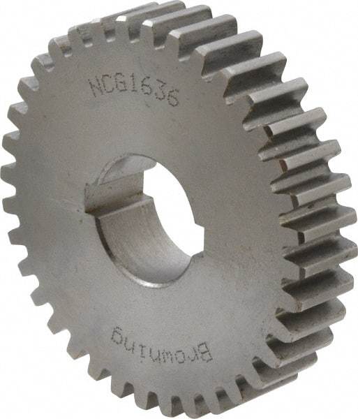 Browning - 16 Pitch, 2-1/4" Pitch Diam, 2.37" OD, 36 Tooth Change Gear - 1/2" Face Width, 3/4" Bore Diam, 14.5° Pressure Angle, Steel - Makers Industrial Supply