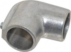 Hollaender - 1" Pipe, 90° Elbow, Aluminum Alloy Elbow Pipe Rail Fitting - Bright Finish - Makers Industrial Supply