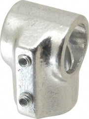 Hollaender - 3/4" Pipe, Tee-E, Aluminum Alloy Tee Pipe Rail Fitting - Bright Finish - Makers Industrial Supply