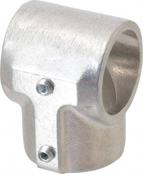 Hollaender - 1-1/2" Pipe, Tee-E, Aluminum Alloy Tee Pipe Rail Fitting - Bright Finish - Makers Industrial Supply