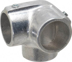 Hollaender - 1-1/4" Pipe, Side Outlet Elbow, Aluminum Alloy Elbow Pipe Rail Fitting - Bright Finish - Makers Industrial Supply