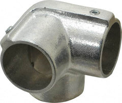 Hollaender - 1-1/2" Pipe, Side Outlet Elbow, Aluminum Alloy Elbow Pipe Rail Fitting - Bright Finish - Makers Industrial Supply