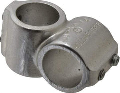 Hollaender - 1" Pipe, Short Barrel Crossover, Aluminum Alloy Cross Pipe Rail Fitting - Bright Finish - Makers Industrial Supply