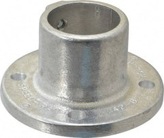 Hollaender - 1-1/2" Pipe, Base Flange, Aluminum Alloy Flange Pipe Rail Fitting - Bright Finish - Makers Industrial Supply