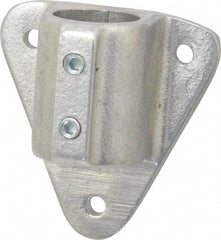 Hollaender - 1" Pipe, Wall Mount Flange, Aluminum Alloy Flange Pipe Rail Fitting - Bright Finish - Makers Industrial Supply