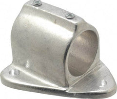 Hollaender - 1-1/2" Pipe, Wall Mount Flange, Aluminum Alloy Flange Pipe Rail Fitting - Bright Finish - Makers Industrial Supply