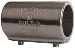 Hollaender - 1-1/4" Pipe, Aluminum Alloy Straight Coupling Pipe Rail Fitting - Bright Finish - Makers Industrial Supply