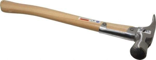 Stanley - 1-3/8 Lb Head, Straight Framing Hammer - 18" OAL, 1-1/2" Face Diam, Checkered Face, Wood Handle - Makers Industrial Supply