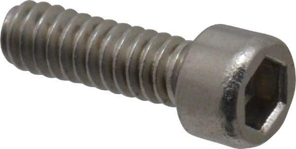 Value Collection - #1-64 UNC Hex Socket Drive, Socket Cap Screw - Grade 18-8 & Austenitic A2 Stainless Steel, Fully Threaded, 1/4" Length Under Head - Makers Industrial Supply