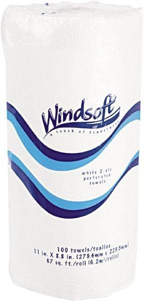 Windsoft - Perforated Roll of 2 Ply White Paper Towels - 15-1/2" Wide - Makers Industrial Supply