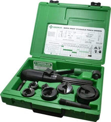 Greenlee - 11 Piece, 61.5mm Punch Hole Diam, Hydraulic Punch Driver Kit - Round Punch, 10 Gage Mild Steel - Makers Industrial Supply