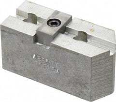 Abbott Workholding Products - 6" & Up Chuck Capacity, Tongue & Groove Attachment, Square Soft Lathe Chuck Jaw - 3 Jaws, Aluminum, 1-1/2" Btw Mount Hole Ctrs, 3" Long x 1-1/4" Wide x 1-1/2" High, 5/16" Groove, 3/8" Fastener - Makers Industrial Supply