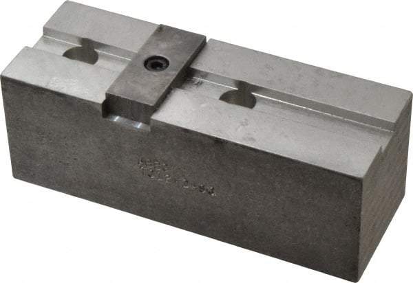 Abbott Workholding Products - 12" & Up Chuck Capacity, Tongue & Groove Attachment, Square Soft Lathe Chuck Jaw - 3 Jaws, Aluminum, 2-1/2" Btw Mount Hole Ctrs, 5-1/2" Long x 2" Wide x 2" High, 1/2" Groove, 1/2" Fastener - Makers Industrial Supply