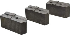 Abbott Workholding Products - 12" & Up Chuck Capacity, Tongue & Groove Attachment, Square Soft Lathe Chuck Jaw - 3 Jaws, Steel, 2-1/2" Btw Mount Hole Ctrs, 5-1/2" Long x 2" Wide x 3" High, 1/2" Groove, 1/2" Fastener - Makers Industrial Supply