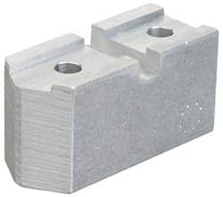 Abbott Workholding Products - 8" & Up Chuck Capacity, Serrated Attachment, Square Soft Lathe Chuck Jaw - 3 Jaws, Aluminum, 1-7/16" Btw Mount Hole Ctrs, 4" Long x 1-1/2" Wide x 2" High, 1/2" Groove, 3/8" Fastener - Makers Industrial Supply