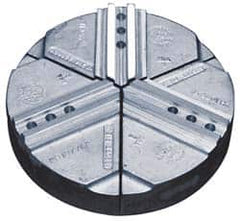 Abbott Workholding Products - 20" & Up Chuck Capacity, 3/32" x 90° Serrated Attachment, Round Soft Lathe Chuck Jaw - 3 Jaws, Cast Aluminum, 1-1/2" Btw Mount Hole Ctrs, 21" Wide x 4" High, 1.004" Groove, 0.7874" & 20mm Fastener - Makers Industrial Supply