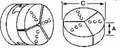 Abbott Workholding Products - 6" & Up Chuck Capacity, Northfield Attachment, Round Soft Lathe Chuck Jaw - 3 Jaws, Aluminum, 5.92" Wide x 4" High - Makers Industrial Supply