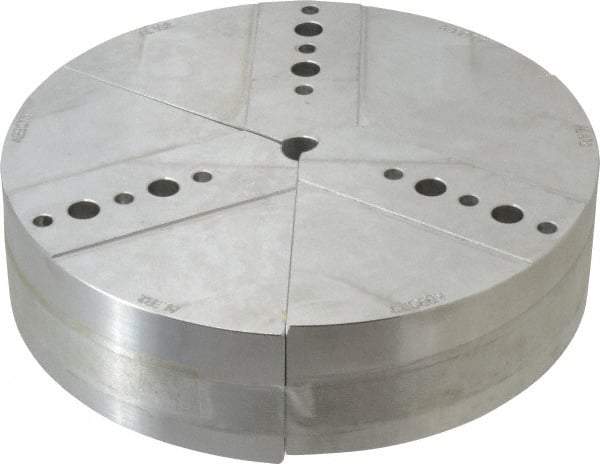 Abbott Workholding Products - 8" & Up Chuck Capacity, Northfield Attachment, Round Soft Lathe Chuck Jaw - 3 Jaws, Aluminum, 7.92" Wide x 2" High - Makers Industrial Supply