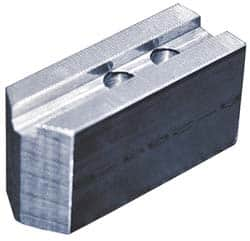 Abbott Workholding Products - 5" & Up Chuck Capacity, 1.5mm x 60° Serrated Attachment, Square Soft Lathe Chuck Jaw - 3 Jaws, Aluminum, 0.7087" Btw Mount Hole Ctrs, 2-1/2" Long x 1" Wide x 1-1/2" High, 0.3937" Groove, 0.315" & 8mm Fastener - Makers Industrial Supply