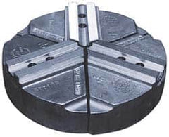 Abbott Workholding Products - 15" & Up Chuck Capacity, 1.5mm x 60° Serrated Attachment, Round Soft Lathe Chuck Jaw - 3 Jaws, Cast Aluminum, 1.6929" Btw Mount Hole Ctrs, 24" Wide x 4" High, 0.8661" Groove, 0.7874" & 20mm Fastener - Makers Industrial Supply