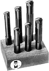 APT - 1-1/2, 2, 2-1/4, 2-3/4, 3, 3-3/4" Max Bore, 1/2" Min Bore Smallest Bar, 5/8" Min Bore Largest Bar, Steel Indexable Boring Bar Set - Exact Industrial Supply