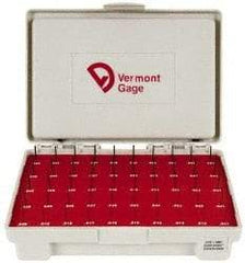 Vermont Gage - 50 Piece, 0.011-0.06 Inch Diameter Plug and Pin Gage Set - Minus 0.0002 Inch Tolerance, Class ZZ - Makers Industrial Supply