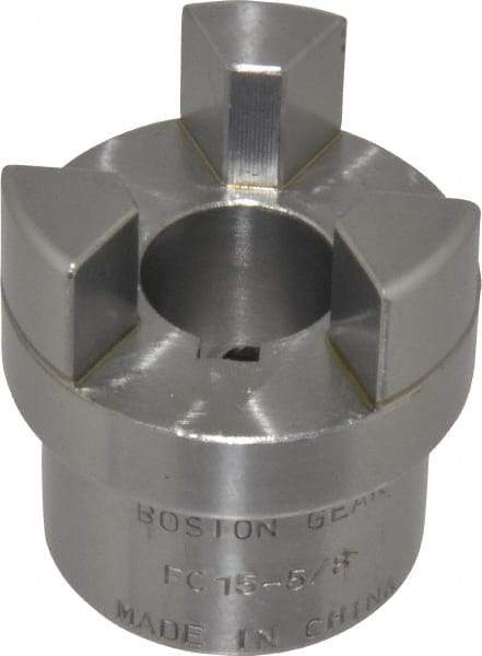 Boston Gear - 5/8" Max Bore Diam, FC15 Coupling Size, Flexible Half Coupling - 1-1/2" OD, 2.76" OAL, Steel - Makers Industrial Supply