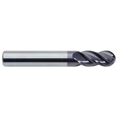 Ball End Mill: 0.3937″ Dia, 0.8661″ LOC, 4 Flute, Solid Carbide 72 mm OAL, 10 mm Shank Dia, AlTiN Coated, Single End, Series 179