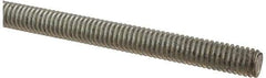 Made in USA - 5/16-18 UNC (Coarse), 2' Long, Low Carbon Steel Threaded Rod - Zinc-Plated Finish, Right Hand Thread - Makers Industrial Supply