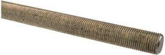 Made in USA - 9/16-18 UNF (Fine), 2' Long, Low Carbon Steel Threaded Rod - Zinc-Plated Finish, Right Hand Thread - Makers Industrial Supply